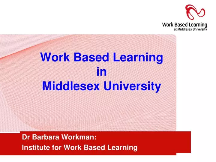 work based learning in middlesex university