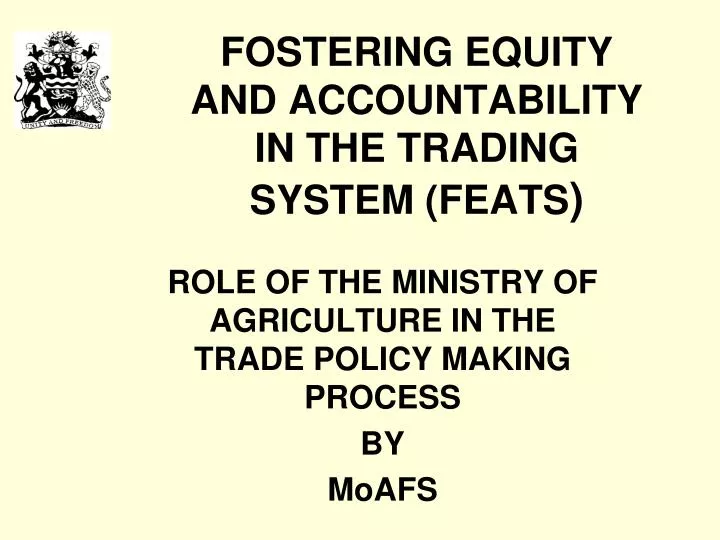 fostering equity and accountability in the trading system feats