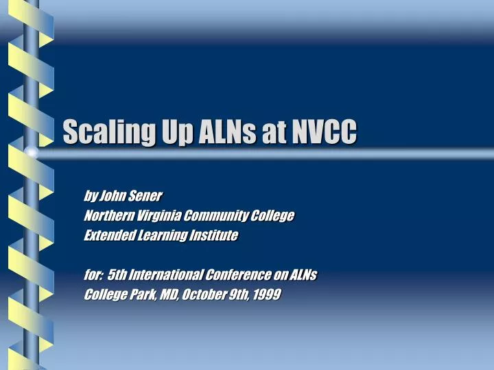 scaling up alns at nvcc