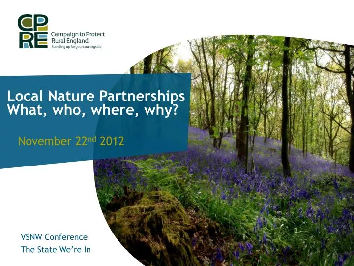 local nature partnerships what who where why