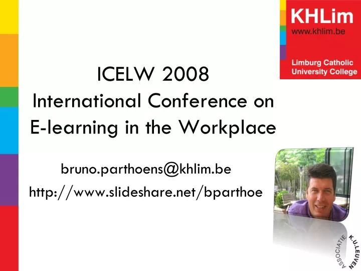 icelw 2008 international conference on e learning in the workplace