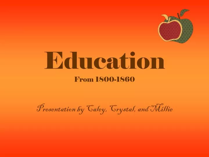 education from 1800 1860
