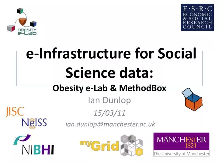 e infrastructure for social science data obesity e lab methodbox