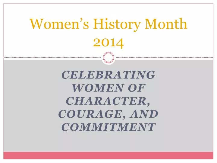 women s history month 2014