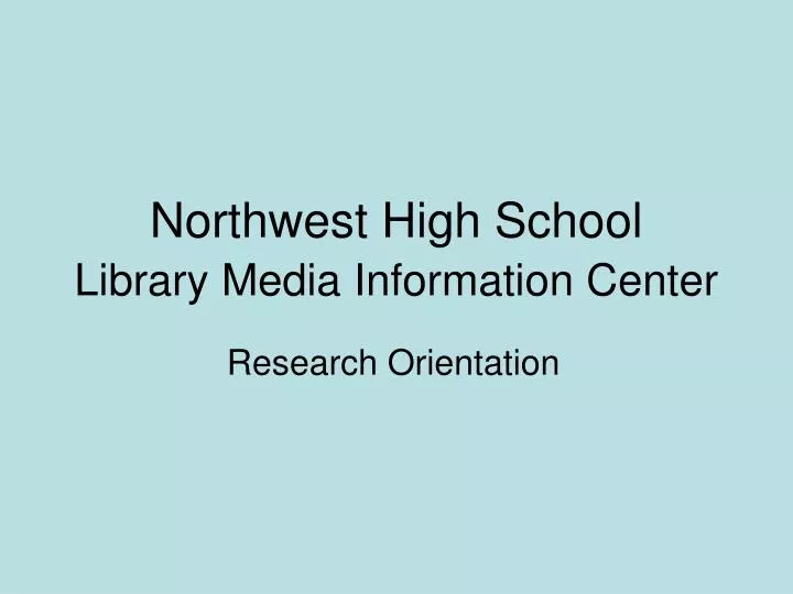 northwest high school library media information center