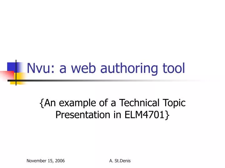 nvu a web authoring tool