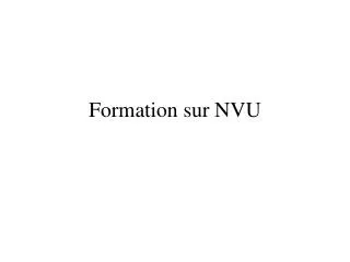 formation sur nvu