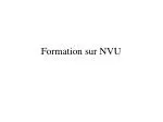 Formation sur NVU - slide 1