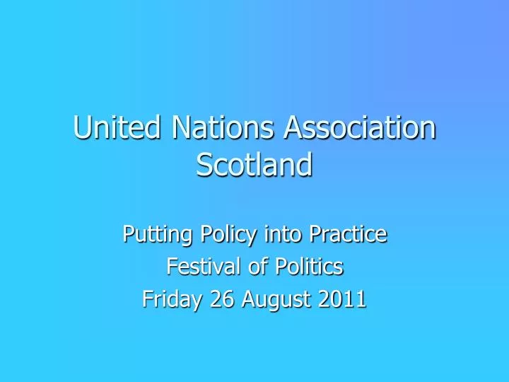 united nations association scotland