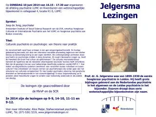 jelgersma lezingen