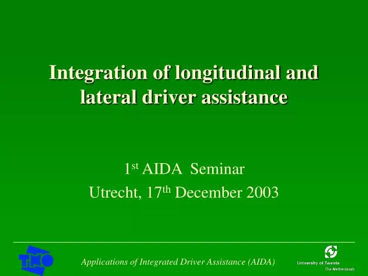 integration of longitudinal and lateral driver assistance