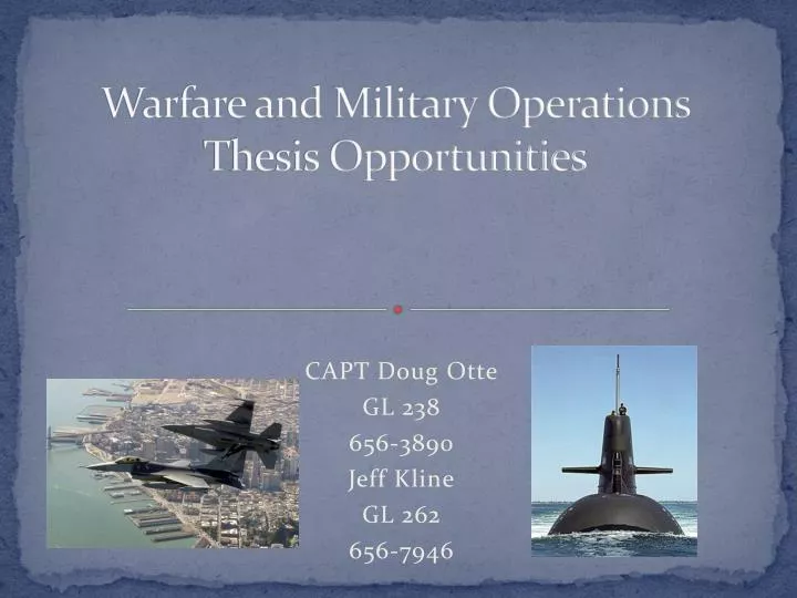warfare and military operations thesis opportunities