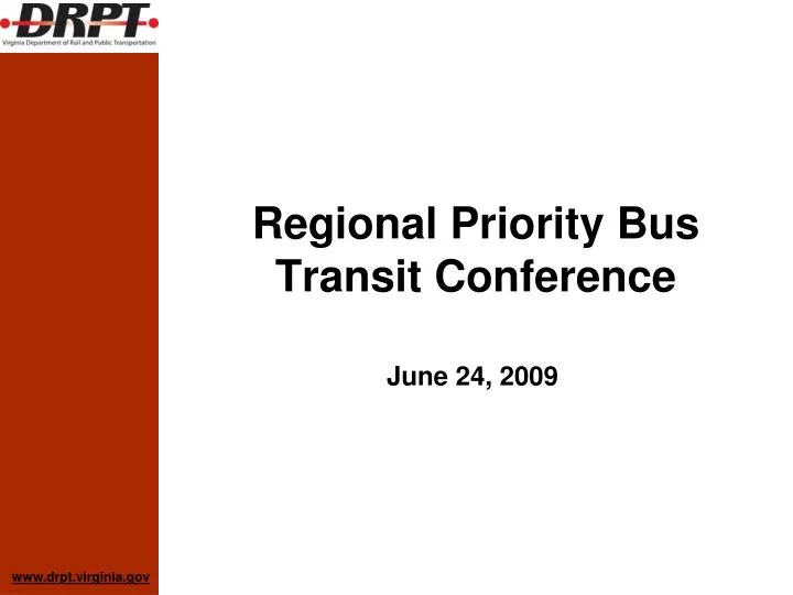 regional priority bus transit conference