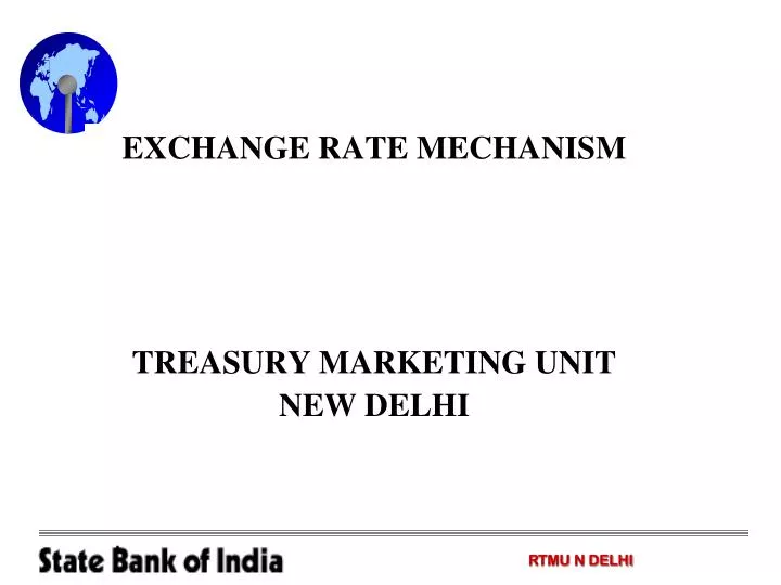 exchange rate mechanism treasury marketing unit new delhi