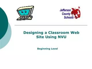 Designing a Classroom Web Site Using NVU