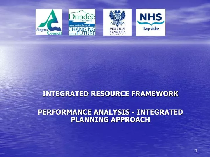 integrated resource framework performance analysis integrated planning approach