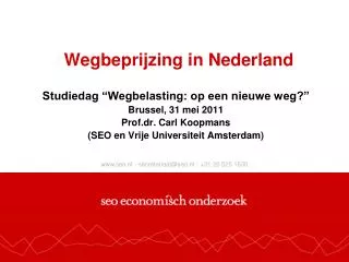 wegbeprijzing in nederland