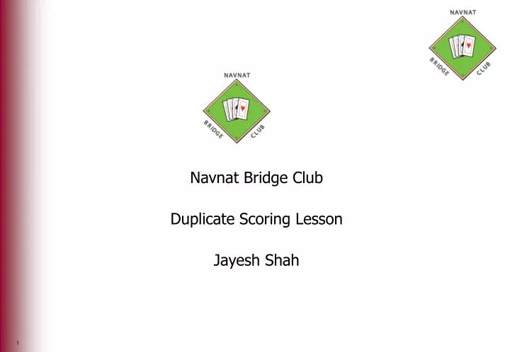 navnat bridge club duplicate scoring lesson jayesh shah