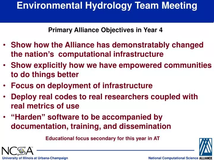 environmental hydrology team meeting