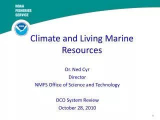 Climate and Living Marine Resources