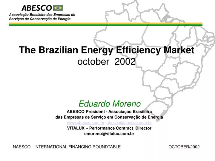 the brazilian energy efficiency market october 2002
