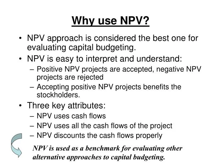 why use npv