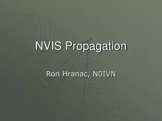 NVIS Propagation