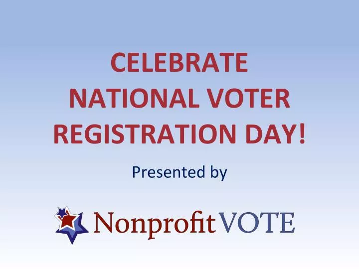 celebrate national voter registration day
