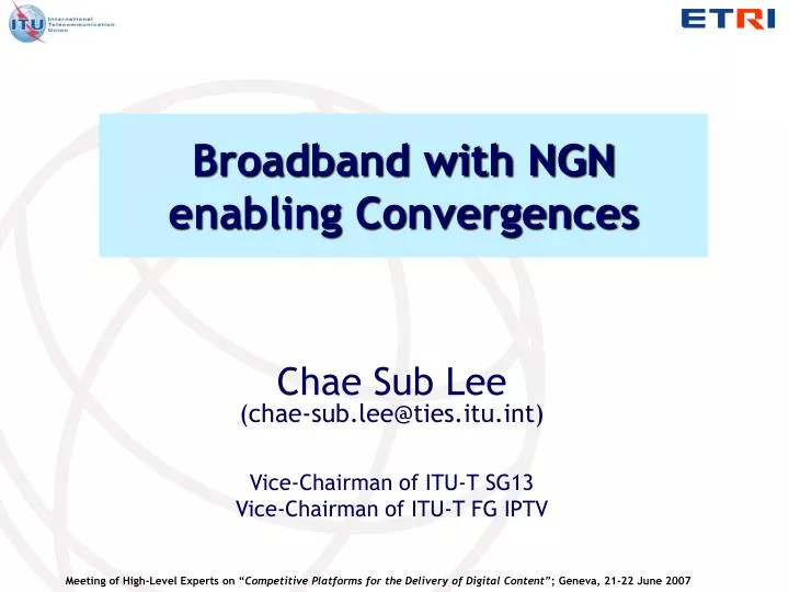 broadband with ngn enabling convergences