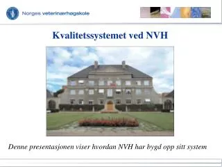 kvalitetssystemet ved nvh