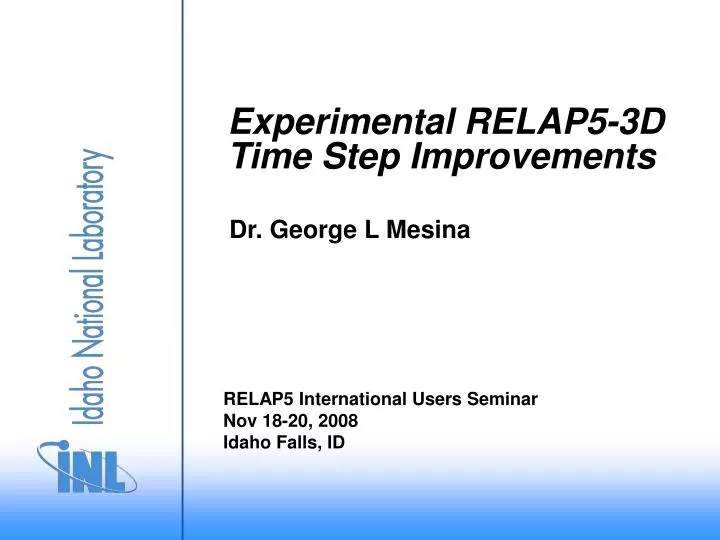 experimental relap5 3d time step improvements