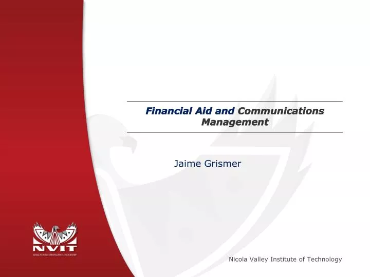 financial aid and communications management