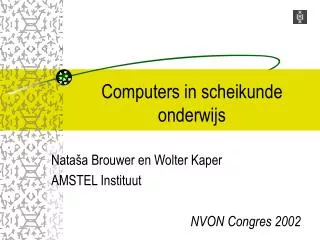 computers in scheikunde onderwijs