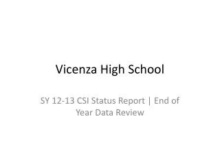 Vicenza High School