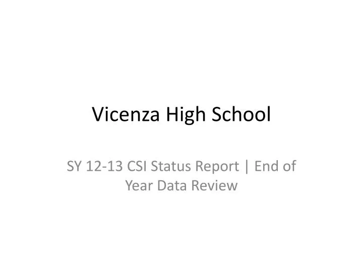 vicenza high school