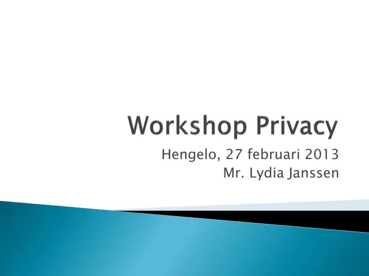workshop privacy