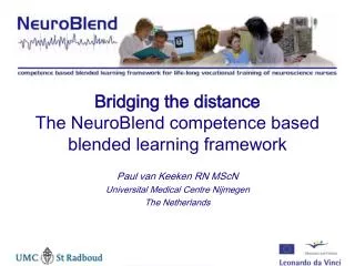 Bridging the distance The NeuroBlend competence based blended learning framework