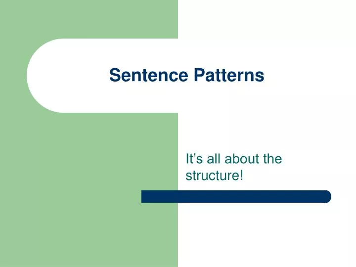 sentence patterns