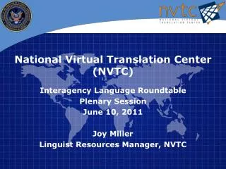 National Virtual Translation Center (NVTC )