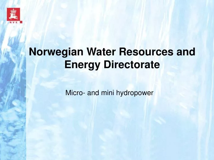 norwegian water resources and energy directorate
