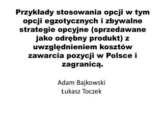 adam bajkowski ukasz toczek