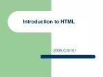 PPT - Introduction to HTML Lists, Images, and Links PowerPoint ...