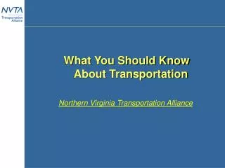 What You Should Know About Transportation