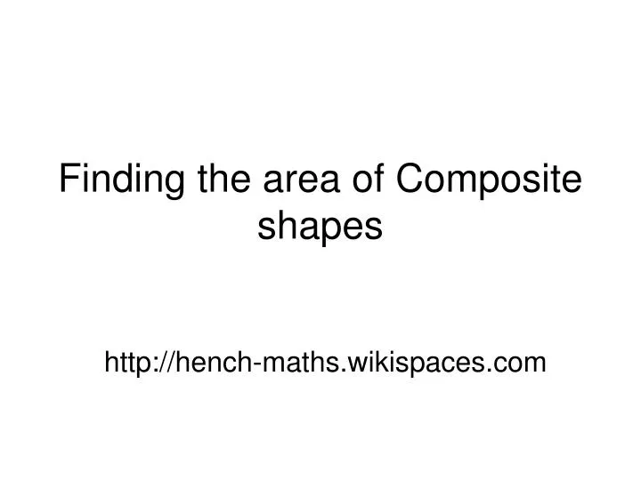 finding the area of composite shapes