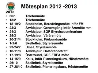 m tesplan 2012 2013