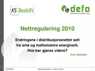 nettregulering 2010