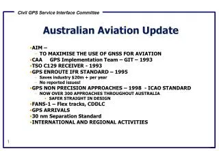 Australian Aviation Update