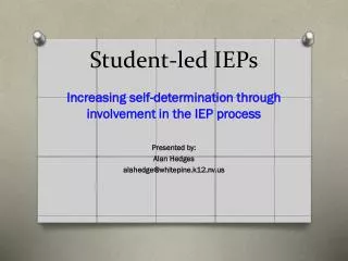 Student-led IEPs