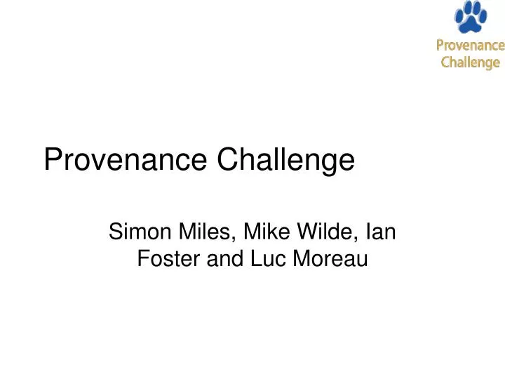provenance challenge