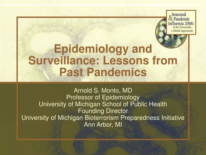 epidemiology and surveillance lessons from past pandemics